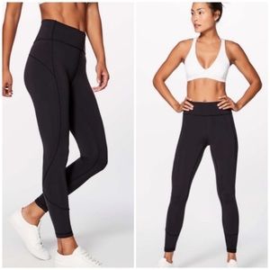 Lululemon in movement tight size 8 solid black everlux 7/8 25”